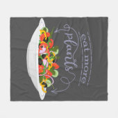 Essen Sie mehr Pflanze Frischsalat Motivation Buch Fleecedecke (Vorderseite (Horizontal))