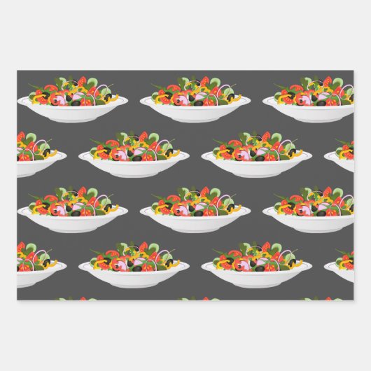 Essen Sie mehr Pflanze Frischsalat Motivation Buch Geschenkpapier Set (Vorderseite 2)