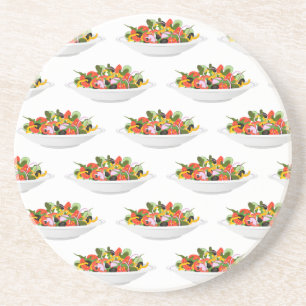 Essen Sie mehr Pflanze Frischsalat Motivation Buch Getränkeuntersetzer