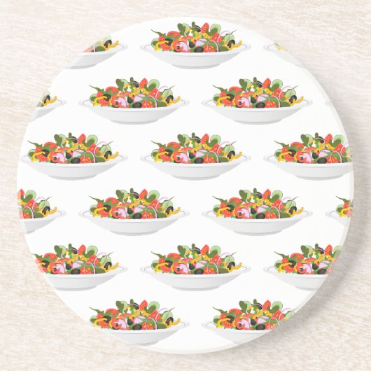 Essen Sie mehr Pflanze Frischsalat Motivation Buch Getränkeuntersetzer (Vorne)