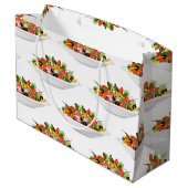 Essen Sie mehr Pflanze Frischsalat Motivation Buch Große Geschenktüte (Rückseite Schrägansicht)