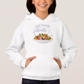Essen Sie mehr Pflanze Frischsalat Motivation Buch Hoodie (Vorderseite)