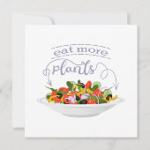 Essen Sie mehr Pflanze Frischsalat Motivation Buch Karte (Rückseite)