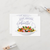 Essen Sie mehr Pflanze Frischsalat Motivation Buch Karte (Vorderseite/Rückseite Beispiel)