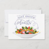 Essen Sie mehr Pflanze Frischsalat Motivation Buch Karte (Rückseite)