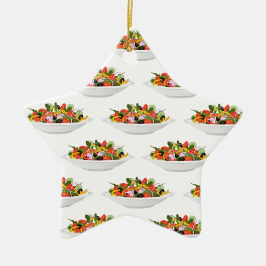 Essen Sie mehr Pflanze Frischsalat Motivation Buch Keramik Ornament (Vorne)