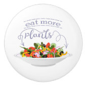 Essen Sie mehr Pflanze Frischsalat Motivation Buch Keramikknauf (Vorderseite)