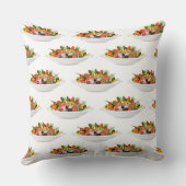 Essen Sie mehr Pflanze Frischsalat Motivation Buch Kissen (Rückseite)