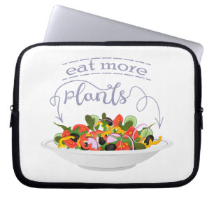 Essen Sie mehr Pflanze Frischsalat Motivation Buch Laptopschutzhülle