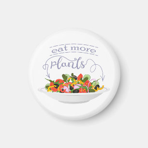 Essen Sie mehr Pflanze Frischsalat Motivation Buch Magnet
