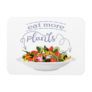 Essen Sie mehr Pflanze Frischsalat Motivation Buch Magnet
