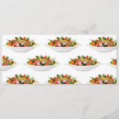 Essen Sie mehr Pflanze Frischsalat Motivation Buch Menükarte (Vorderseite)