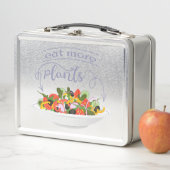 Essen Sie mehr Pflanze Frischsalat Motivation Buch Metall Brotdose (Beispiel)