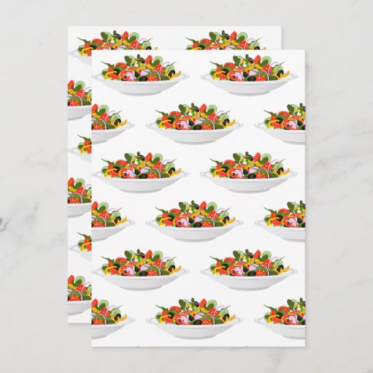 Essen Sie mehr Pflanze Frischsalat Motivation Buch Mitteilungskarte (Vorne/Hinten)