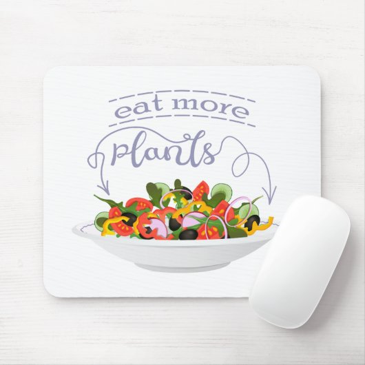 Essen Sie mehr Pflanze Frischsalat Motivation Buch Mousepad (Mit Mouse)