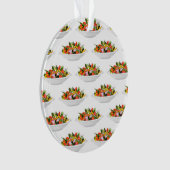 Essen Sie mehr Pflanze Frischsalat Motivation Buch Ornament (Vorderseite)