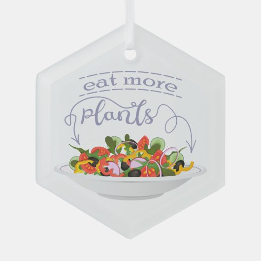 Essen Sie mehr Pflanze Frischsalat Motivation Buch Ornament Aus Glas (Vorderseite)
