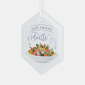 Essen Sie mehr Pflanze Frischsalat Motivation Buch Ornament Aus Glas (Vorderseite Links)