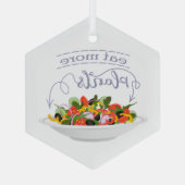 Essen Sie mehr Pflanze Frischsalat Motivation Buch Ornament Aus Glas (Rückseite)