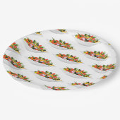 Essen Sie mehr Pflanze Frischsalat Motivation Buch Pappteller (Schrägansicht)