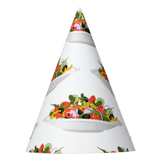 Essen Sie mehr Pflanze Frischsalat Motivation Buch Partyhütchen (Vorderseite)