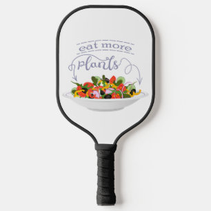 Essen Sie mehr Pflanze Frischsalat Motivation Buch Pickleball Schläger