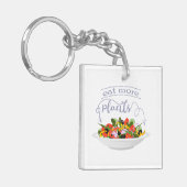 Essen Sie mehr Pflanze Frischsalat Motivation Buch Schlüsselanhänger (Vorderseite links)