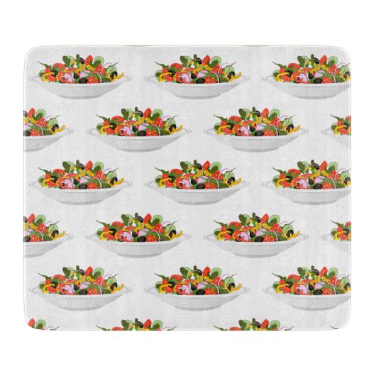 Essen Sie mehr Pflanze Frischsalat Motivation Buch Schneidebrett (Vorderseite)