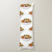 Essen Sie mehr Pflanze Frischsalat Motivation Buch Seitenschläferkissen (Rückseite (Vertikal))