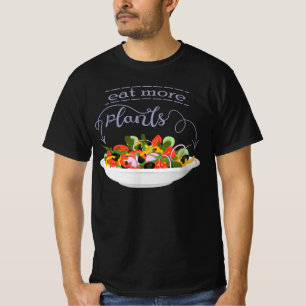 Essen Sie mehr Pflanze Frischsalat Motivation Buch T-Shirt