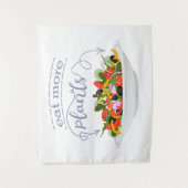 Essen Sie mehr Pflanze Frischsalat Motivation Buch Wandteppich (Vorderseite)