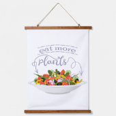 Essen Sie mehr Pflanze Frischsalat Motivation Buch Wandteppich Mit Holzrahmen (Vorderseite)