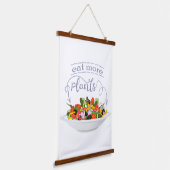 Essen Sie mehr Pflanze Frischsalat Motivation Buch Wandteppich Mit Holzrahmen (Gewinkelt)