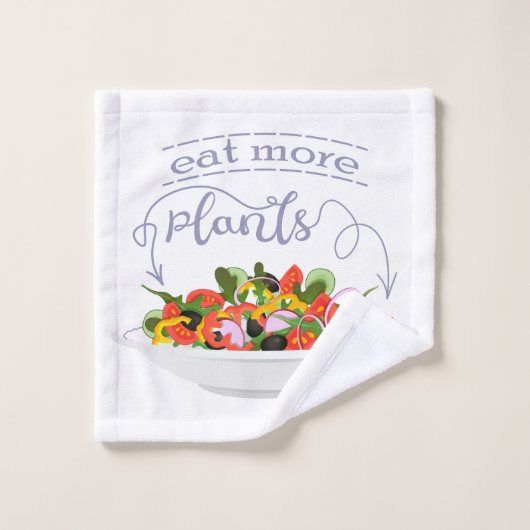 Essen Sie mehr Pflanze Frischsalat Motivation Buch Waschlappen (Waschlappen)