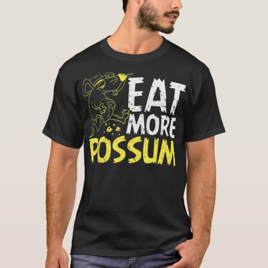 Essen Sie mehr Possum Funny Trailer Park Redneck H T-Shirt (Vorderseite)