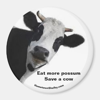 Essen Sie mehr possum Rettete einen Kuhmagnet Magnet