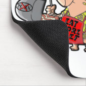 Essen Sie mehr Rindfleisch Mousepad (Ecke)
