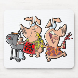 Essen Sie mehr Rindfleisch Mousepad