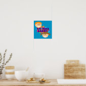 Essen Sie mehr Süßes Retro-Kinder Poster (Küche)