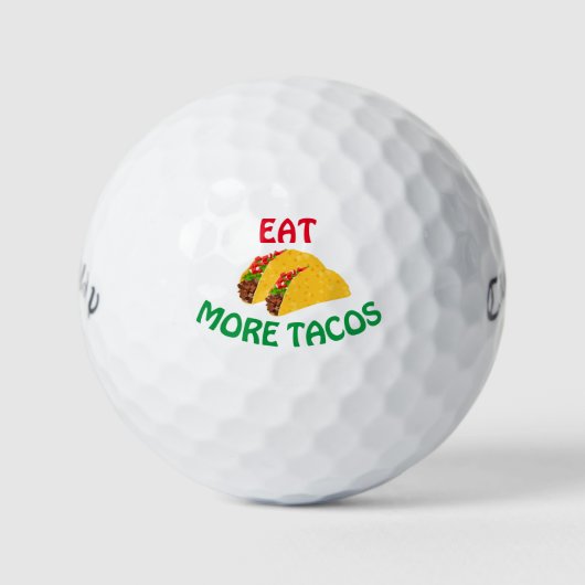 Essen Sie mehr Tacos Golfball (Vorderseite)