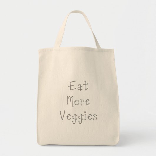 Essen Sie mehr Veggies-Einkaufstasche Tragetasche (Vorne)