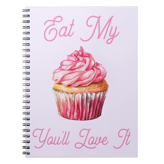 Essen Sie mein Muffin-Notebook Notizblock (Vorderseite)