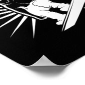 Essen Sie mein Schneekümpel Snowboarden Poster (Ecke)