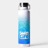 "Essen Sie meine Blasen" Coole Schwimmbadfarbe Sch Trinkflasche (Rückseite)