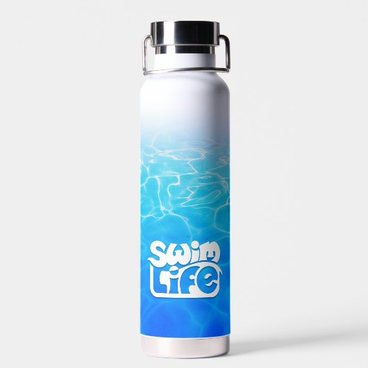 "Essen Sie meine Blasen" Coole Schwimmbadfarbe Sch Trinkflasche (Rückseite)