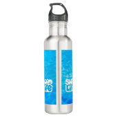 "Essen Sie meine Blasen" Cooles Schwimmbadmuster S Edelstahlflasche (Rückseite)