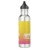 "Essen Sie meine Blasen" Gelbe/rosa Waage Schwimme Edelstahlflasche (Rechts)