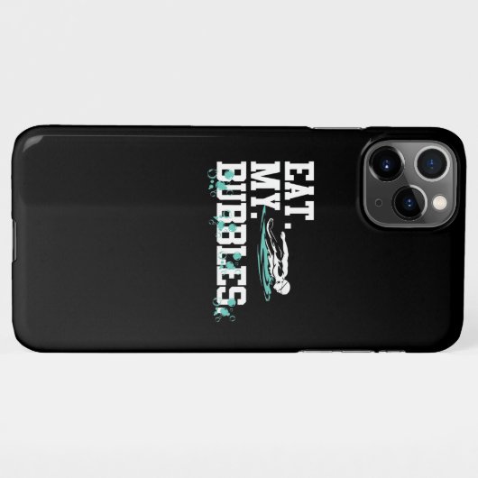 Essen Sie meine Bubbles Funny Sschwimmen Geschenk iPhone Hülle (Rückseite (Horizontal))