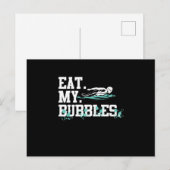Essen Sie meine Bubbles lustiges Schwimmen Geschen Postkarte (Vorne/Hinten)