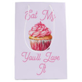 Essen Sie meine Muffin-Geschenktasche Mittlere Geschenktüte (Vorderseite)